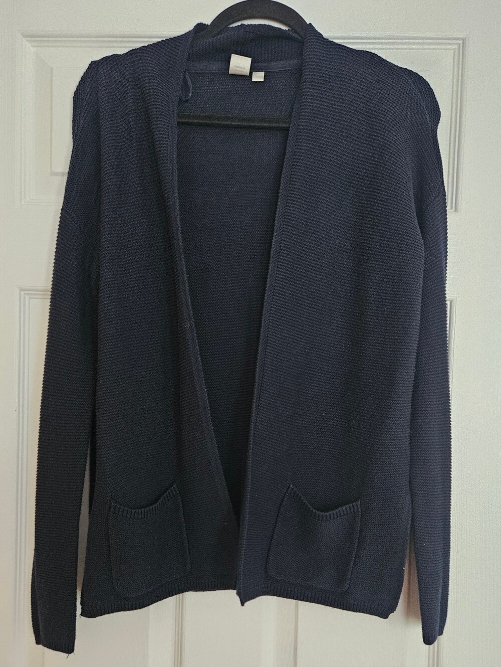 twik Navy Open-Front Knit Cardigan with Pockets. Size S. Like New